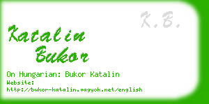 katalin bukor business card